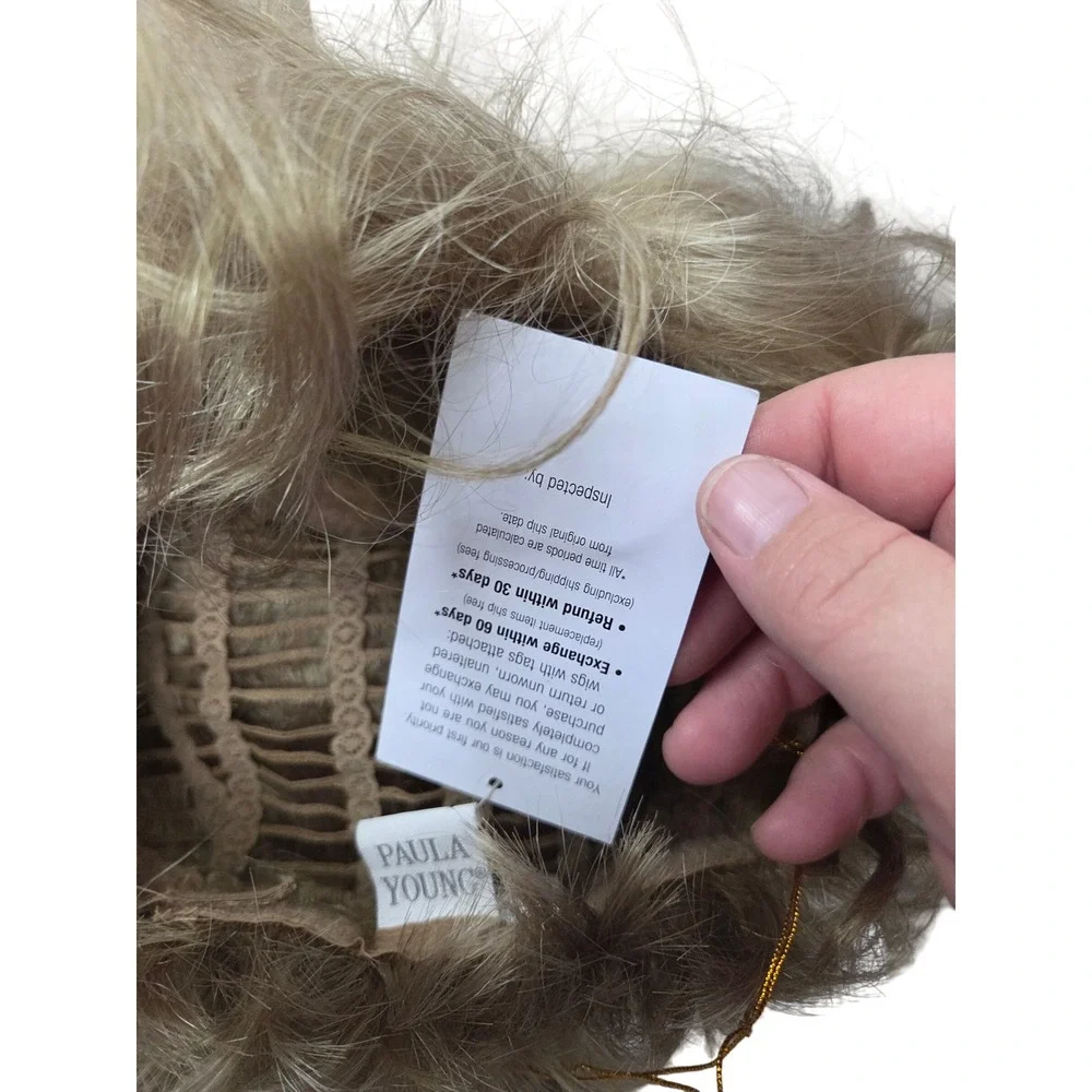 Paula Young A5547 Victoria‎ Wig Light Blonde Curly Short Synthetic Fiber Women